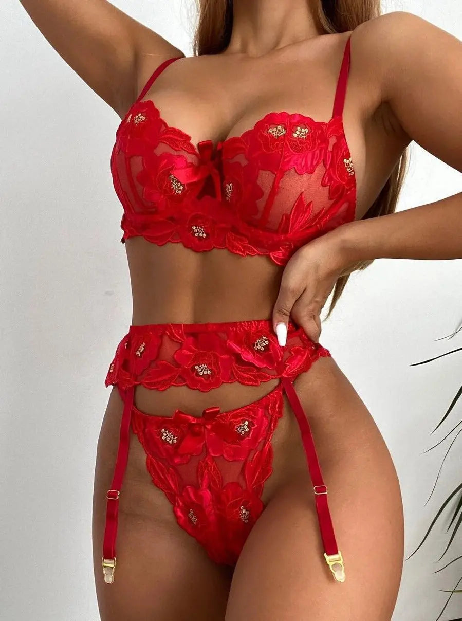 Scarlet Charm Lingerie Set by ADOVEIL