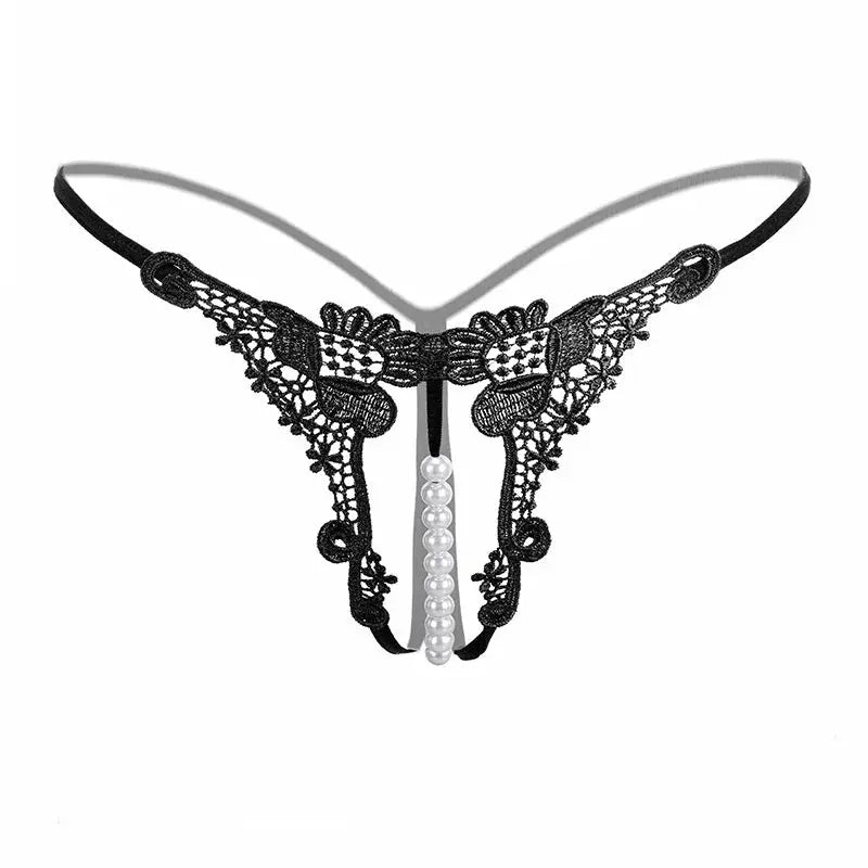 The Allure Thong in black lace — ADOVEIL