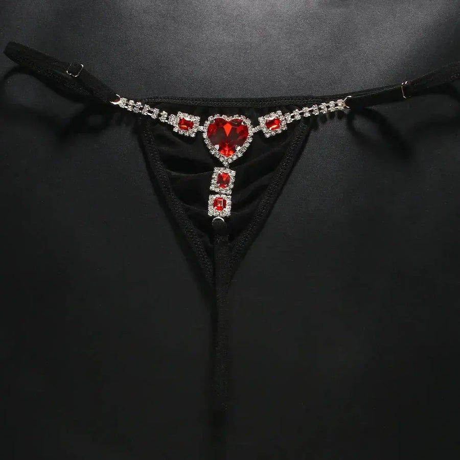 Crystal Heart G-String — ADOVEIL