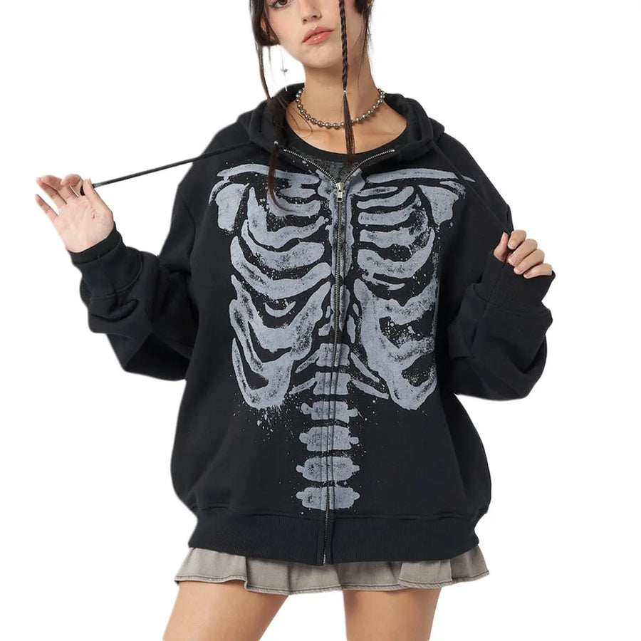 Skeleton Hoody by ADOVEIL