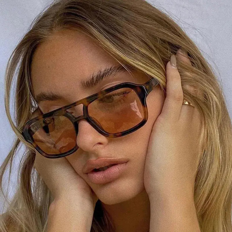 Vintage Square Sunglasses by ADOVEIL
