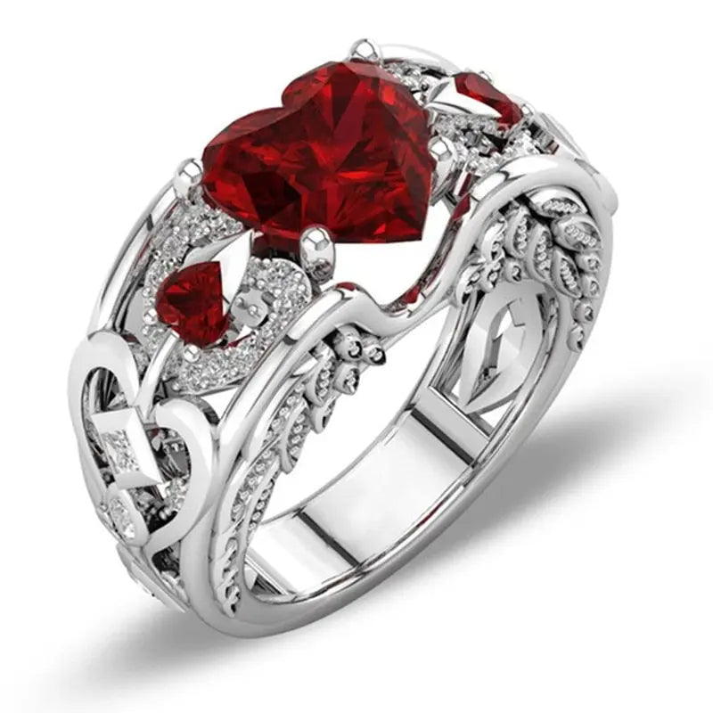 Heart Ruby Ring Lingerie Set by ADOVEIL