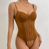Coffee Cream Bodysuit by ADOVEIL — view 4