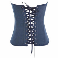 Cobalt Overbust Corset by ADOVEIL — view 2