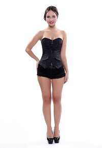 Midnight Overbust Corset by ADOVEIL — view 3